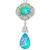 Antique Style Opal Diamond Pendant | Israel Rose