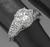 edwardian style 1.38ct diamond platinum engagement ring on model photo