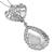 Cabohon Opal Round Diamond 18k White Gold Pendant