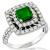 0.80ct Emerald 1.51ct Diamond Gold Ring