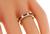 Square Cut Diamond and Ruby 18k Gold Eternity Wedding Band