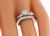 Round Cut Diamond 14k White Gold Engagement Ring and Wedding Band Set