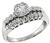 Estate 0.53ct Diamond Engagement Ring and Wedding Band Set Photo 1