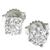 Estate 0.80ct Round Cut Diamond 14k White Gold Stud Earrings
