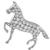 antique diamond platinum horse pin 1