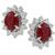 1.00ct Burmese Ruby 0.750ct Gold Stud Earrings