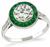 Estate 1.17ct Diamond Emerald Engagement Ring
