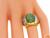 Cabochon Cat's Eye Princess Cut Diamond 18k Gold Ring