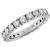 Estate 1.25ct Round Brilliant Cut Diamond Eternity 14k White Gold Wedding Band 