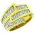 Estate 1.40ct Tapered & Straight Baguette Cut Diamond 14k Yellow Gold Ring 
