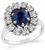 Estate 1.44ct Sapphire 1.10ct Diamond Engagement Ring