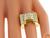 Square and Round Cut Diamond 18k Gold Ring