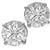 Estate 1.76ct Round Brilliant Diamond 14k White Gold Stud Earrings