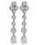 Pear and Round Cut Diamond 14k Gold Drop Earrings
