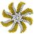 3.20ct Diamond Gold Platinum Star Burst Pin