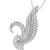 Estate 1950s 3.50ct Diamond Platinum Leaf Pendant