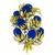 2.00ct Diamond Lapis Fruity Floral Pin