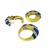 1.85ct Diamond Lapis Gold Huggies Earrings & Ring Set 4