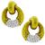 Estate 1970s 2.00ct Round Diamond 18k Yellow and White Gold Door Knocker Earrings