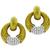 Diamond 2 Tone Gold Earrings | Israel Rose