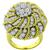 Diamond Cluster 18k Yellow & White Gold Bombé Ring 