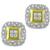 2.00ct Diamond Gold Shield Earrings 1