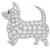 Diamond Ruby Platinum Dog Pin  