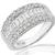 Estate 2.00cttw Round and Baguette Cut Diamond 14k White Gold Wedding Band