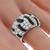 Estate 2.17ct Round Cut Diamond Carved Onyx 18k White Gold Ring