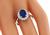 Oval Cut Sapphire Round Cut Diamond 18k Gold Engagement Ring