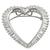  diamond 14k white gold heart pin/ pendant 1