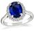 Estate 2.50ct Sapphire 0.50ct Diamond Engagement Ring