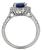 18k Gold Diamond Sapphire Engagement Ring