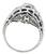 Platinum Sapphire Art Deco Ring