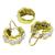 Diamond 18k Yellow & White Gold Ring and Earrings Set 