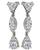 Pear Emerald and Trilliant Cut Diamond 18k White Gold Drop Earrings