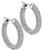 Estate 3.00ct Diamond Hoop Earrings Photo 1