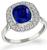 Estate 3.02ct Sapphire 1.00ct Diamond Engagement Ring