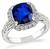 Estate 3.06ct Sapphire 0.50ct Diamond Engagement Ring