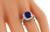 Cushion Cut Sapphire Round Cut Diamond 18k White Gold Engagement Ring