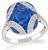 Estate 3.08ct Sapphire 0.35ct Diamond Ring