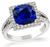 Estate 3.25ct Sapphire 1.00ct Sapphire Engagement Ring