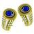 Sapphire Diamond Gold Earrings 