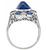 18k White Gold Sapphire Diamond Ring