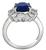 18k White Gold Diamond Sapphire Ring