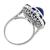 Sapphire Diamond 18k White Gold Ring