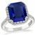 Estate 5.60ct Sapphire 0.50ct Diamond Engagement Ring