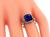 Cushion Cut Sapphire Platinum Engagement Ring