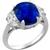6.65ct Ceylon Sapphire Diamond Platinum Ring 
