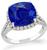 Estate 7.13ct Sapphire 1.25ct Diamond Engagement Ring